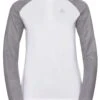 Odlo Damen Skirolli Midlayer Planches Weiß/grau