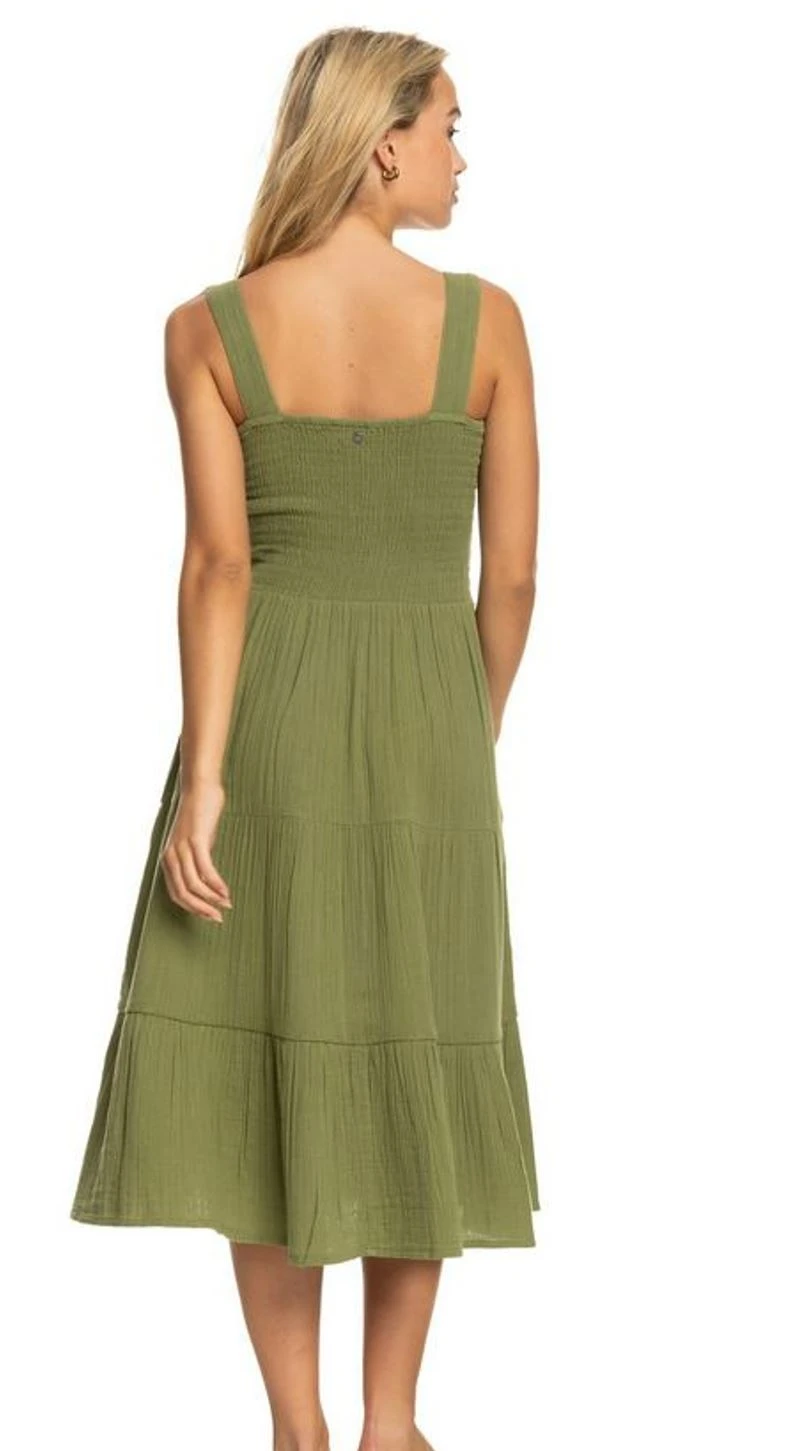 Roxy Kleid Honeymoon Avenue Midikleid Grün – Bild 3