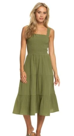 Roxy Kleid Honeymoon Avenue Midikleid Grün