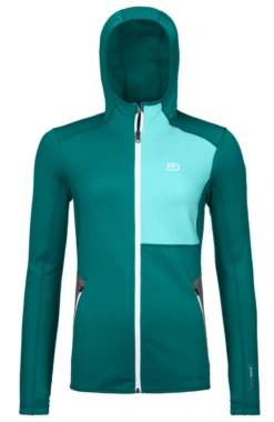 Ortovox Damen Fleece Hoody Pacific Green