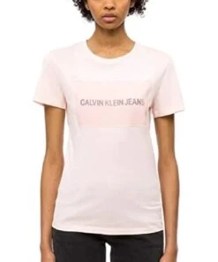 Calvin Klein Jeans Calvin KleinDamen T-Shirt Institutional Chintz Rose