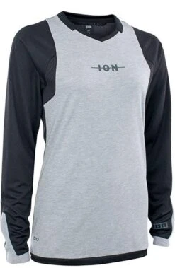 ION Damen Scrub Amp Radshirt Schwarz Grau