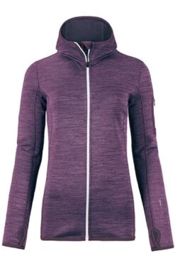 Ortovox Damen Fleece Melange Hoody Aubergine Blend