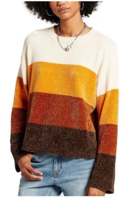 Volcom Damen Pullover Bubble Tea Sweater Braun