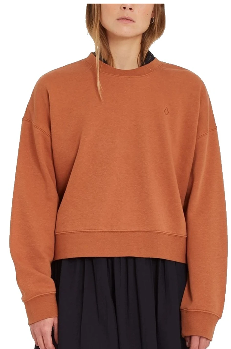 Volcom Damen Sweatshirt Stone Heart Braun