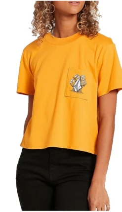 Volcom Damen Shirt Pocket Dial Gelb