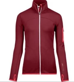 Ortovox Damen Fleece Melange Jacket Dark Blood