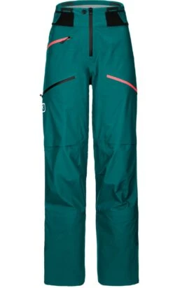 Ortovox Damen 3L Deep Shell Hose Pacific Green