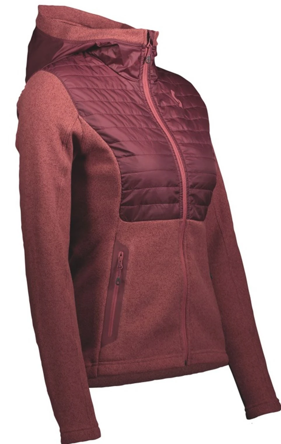 Scott Damen Fleece Hoody Bordeaux – Bild 2