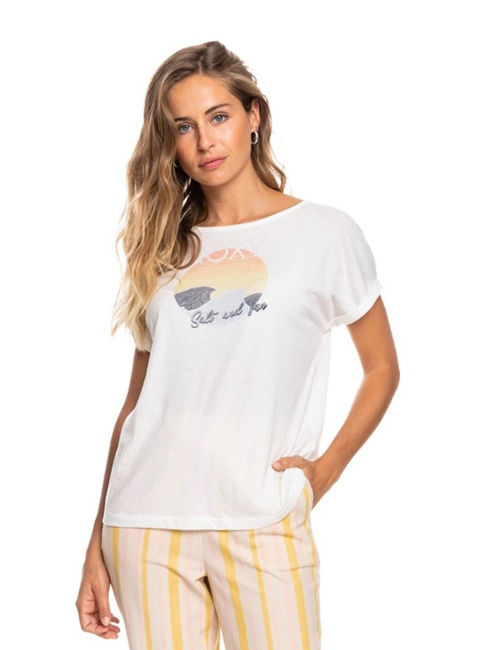 Roxy Damen Shirt Summertime Happiness Weiß