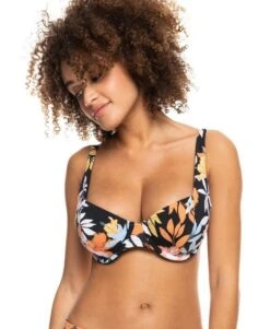 Roxy Bügel Bikini Top Beach Classics Anthracite