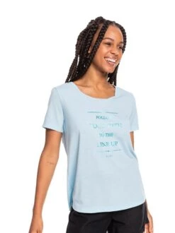 Roxy T-Shirt Chasing The Swell Hellblau