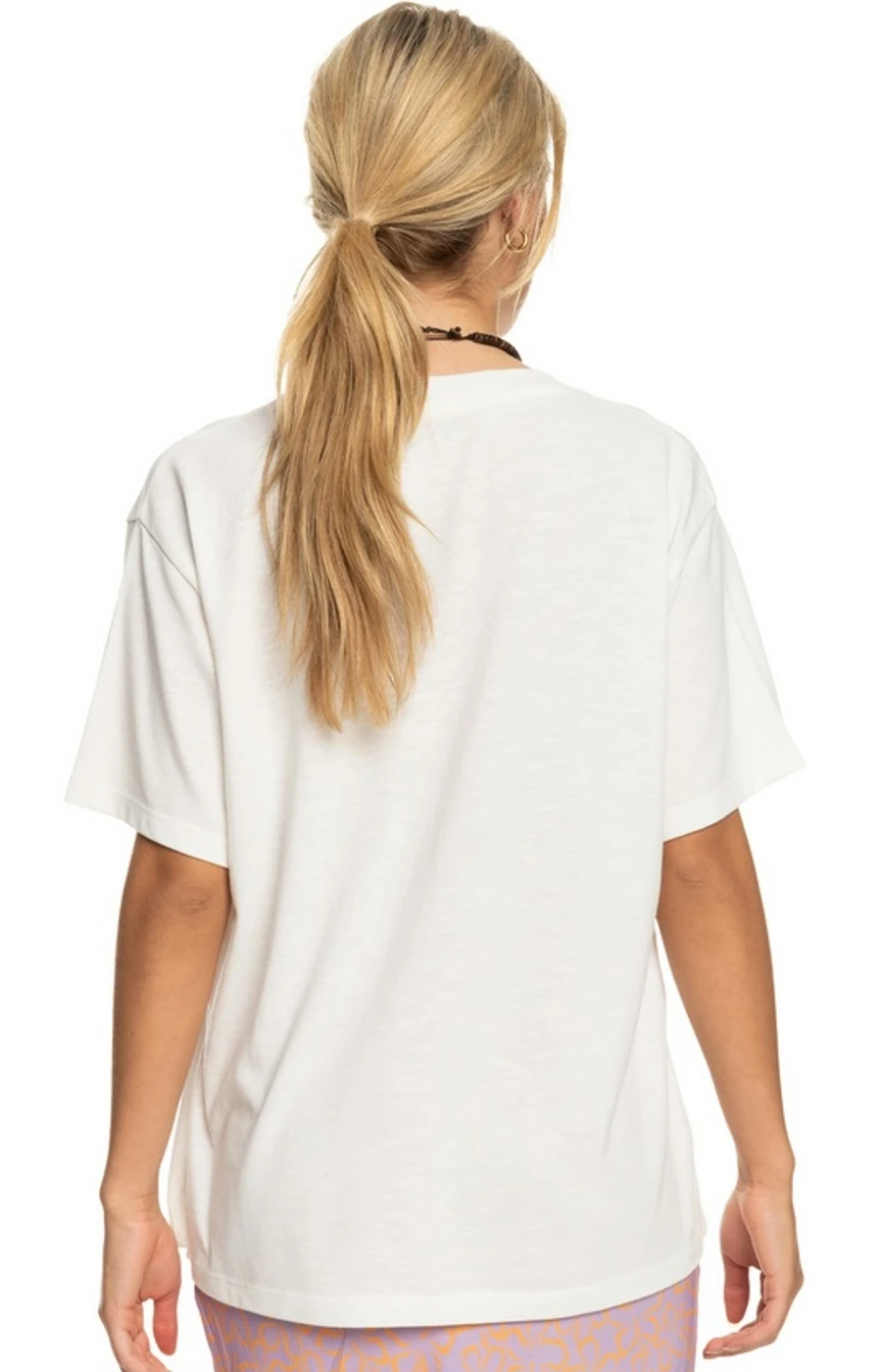 Roxy Damen T-Shirt Crystal Vision Oversize Boyfriend Shirt Weiß – Bild 2